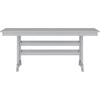 image:imageFlash Furniture Abraham Outdoor Dining Table for 6 Commercial Grade AllWeather Recycled HDPE Adirondack Style Table UV Fade Resistant 72 Rectangle GrayGrey