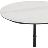 image:imageFlash Furniture Acadia 24 Round Indoor Outdoor White Faux Marble Tabletop with Black Bistro Base Scratch Heat amp UV Resistant Seamless TopGuard Top and EdgeWhite Faux MarbleBlack Base