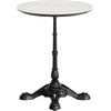 image:imageFlash Furniture Acadia 24 Round Indoor Outdoor White Faux Marble Tabletop with Black Bistro Base Scratch Heat amp UV Resistant Seamless TopGuard Top and EdgeWhite Faux MarbleBlack Base