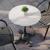 image:imageFlash Furniture Acadia 24 Round Indoor Outdoor White Faux Marble Tabletop with Black Bistro Base Scratch Heat amp UV Resistant Seamless TopGuard Top and EdgeWhite Faux MarbleBlack Base