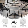 image:imageFlash Furniture Acadia 24 Round Indoor Outdoor White Faux Marble Tabletop with Black Bistro Base Scratch Heat amp UV Resistant Seamless TopGuard Top and EdgeWhite Faux MarbleBlack Base