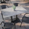 image:imageFlash Furniture Acadia 24 x 30 Dark Brown Tabletop TopGuard HPL Seamless Edge Scratch amp Stain Resistant AllWeather Durability Commercial GradeGray Faux Concrete