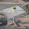 image:imageFlash Furniture Acadia 24 x 30 Dark Brown Tabletop TopGuard HPL Seamless Edge Scratch amp Stain Resistant AllWeather Durability Commercial GradeGray Faux Concrete