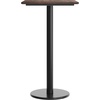 image:imageFlash Furniture Acadia 30 x 24 Indoor Dark Brown Tabletop with 18 Round Black Bar Height Base Seamless TopGuard HPL Top and EdgeDark BrownBlack Base