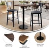 image:imageFlash Furniture Acadia 30 x 24 Indoor Dark Brown Tabletop with 18 Round Black Bar Height Base Seamless TopGuard HPL Top and EdgeDark BrownBlack Base
