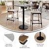 image:imageFlash Furniture Acadia 30 x 24 Indoor Dark Brown Tabletop with 18 Round Black Bar Height Base Seamless TopGuard HPL Top and EdgeGray Faux ConcreteBlack Base