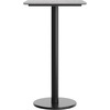 image:imageFlash Furniture Acadia 30 x 24 Indoor Dark Brown Tabletop with 18 Round Black Bar Height Base Seamless TopGuard HPL Top and EdgeGray Faux ConcreteBlack Base