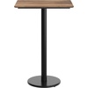 image:imageFlash Furniture Acadia 30 x 24 Indoor Dark Brown Tabletop with 18 Round Black Bar Height Base Seamless TopGuard HPL Top and EdgeNaturalBlack Base
