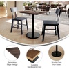 image:imageFlash Furniture Acadia 30 x 24 Indoor Dark Brown Tabletop with 18 Round Black Table Height Base Seamless TopGuard HPL Top and EdgeDark BrownBlack Base