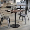 image:imageFlash Furniture Acadia 30 x 24 Indoor Dark Brown Tabletop with 18 Round Black Table Height Base Seamless TopGuard HPL Top and EdgeDark BrownBlack Base