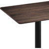 image:imageFlash Furniture Acadia 30 x 24 Indoor Dark Brown Tabletop with 18 Round Black Table Height Base Seamless TopGuard HPL Top and EdgeDark BrownBlack Base