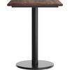 image:imageFlash Furniture Acadia 30 x 24 Indoor Dark Brown Tabletop with 18 Round Black Table Height Base Seamless TopGuard HPL Top and EdgeDark BrownBlack Base