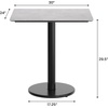 image:imageFlash Furniture Acadia 30 x 24 Indoor Dark Brown Tabletop with 18 Round Black Table Height Base Seamless TopGuard HPL Top and EdgeGray Faux ConcreteBlack Base