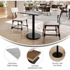 image:imageFlash Furniture Acadia 30 x 24 Indoor Dark Brown Tabletop with 18 Round Black Table Height Base Seamless TopGuard HPL Top and EdgeGray Faux ConcreteBlack Base