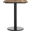 image:imageFlash Furniture Acadia 30 x 24 Indoor Dark Brown Tabletop with 18 Round Black Table Height Base Seamless TopGuard HPL Top and EdgeNaturalBlack Base