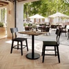 image:imageFlash Furniture Acadia 30 x 24 Indoor Dark Brown Tabletop with 18 Round Black Table Height Base Seamless TopGuard HPL Top and EdgeNaturalBlack Base