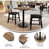 image:imageFlash Furniture Acadia 30 x 24 Indoor Dark Brown Tabletop with 18 Round Black Table Height Base Seamless TopGuard HPL Top and EdgeNaturalBlack Base