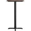 image:imageFlash Furniture Acadia 30 x 24 Indoor Dark Brown Tabletop with 22 x 22 Black Bar Height X Base Seamless TopGuard HPL Top and EdgeDark BrownBlack Base