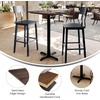 image:imageFlash Furniture Acadia 30 x 24 Indoor Dark Brown Tabletop with 22 x 22 Black Bar Height X Base Seamless TopGuard HPL Top and EdgeDark BrownBlack Base
