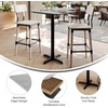 image:imageFlash Furniture Acadia 30 x 24 Indoor Dark Brown Tabletop with 22 x 22 Black Bar Height X Base Seamless TopGuard HPL Top and EdgeGray Faux ConcreteBlack Base