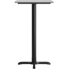 image:imageFlash Furniture Acadia 30 x 24 Indoor Dark Brown Tabletop with 22 x 22 Black Bar Height X Base Seamless TopGuard HPL Top and EdgeGray Faux ConcreteBlack Base