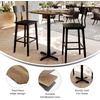 image:imageFlash Furniture Acadia 30 x 24 Indoor Dark Brown Tabletop with 22 x 22 Black Bar Height X Base Seamless TopGuard HPL Top and EdgeNaturalBlack Base