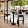 image:imageFlash Furniture Acadia 30 x 24 Indoor Dark Brown Tabletop with 22 x 22 Black Bar Height X Base Seamless TopGuard HPL Top and EdgeNaturalBlack Base
