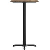 image:imageFlash Furniture Acadia 30 x 24 Indoor Dark Brown Tabletop with 22 x 22 Black Bar Height X Base Seamless TopGuard HPL Top and EdgeNaturalBlack Base