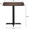 image:imageFlash Furniture Acadia 30 x 24 Indoor Dark Brown Tabletop with 22 x 22 Black Table Height X Base Seamless TopGuard HPL Top and EdgeDark BrownBlack Base