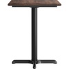 image:imageFlash Furniture Acadia 30 x 24 Indoor Dark Brown Tabletop with 22 x 22 Black Table Height X Base Seamless TopGuard HPL Top and EdgeDark BrownBlack Base
