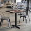 image:imageFlash Furniture Acadia 30 x 24 Indoor Dark Brown Tabletop with 22 x 22 Black Table Height X Base Seamless TopGuard HPL Top and EdgeDark BrownBlack Base