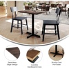 image:imageFlash Furniture Acadia 30 x 24 Indoor Dark Brown Tabletop with 22 x 22 Black Table Height X Base Seamless TopGuard HPL Top and EdgeDark BrownBlack Base