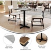 image:imageFlash Furniture Acadia 30 x 24 Indoor Dark Brown Tabletop with 22 x 22 Black Table Height X Base Seamless TopGuard HPL Top and EdgeGray Faux ConcreteBlack Base