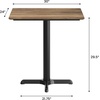 image:imageFlash Furniture Acadia 30 x 24 Indoor Dark Brown Tabletop with 22 x 22 Black Table Height X Base Seamless TopGuard HPL Top and EdgeNaturalBlack Base