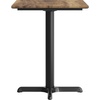 image:imageFlash Furniture Acadia 30 x 24 Indoor Dark Brown Tabletop with 22 x 22 Black Table Height X Base Seamless TopGuard HPL Top and EdgeNaturalBlack Base