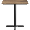 image:imageFlash Furniture Acadia 30 x 24 Indoor Dark Brown Tabletop with 22 x 22 Black Table Height X Base Seamless TopGuard HPL Top and EdgeNaturalBlack Base