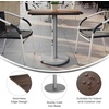 image:imageFlash Furniture Acadia 30x24 Round Indoor Outdoor Dark Brown Tabletop with 18 Round Silver Base Scratch Heat amp UV Resistant Seamless TopGuard HPL Top and EdgeDark BrownSilver Base
