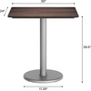image:imageFlash Furniture Acadia 30x24 Round Indoor Outdoor Dark Brown Tabletop with 18 Round Silver Base Scratch Heat amp UV Resistant Seamless TopGuard HPL Top and EdgeDark BrownSilver Base