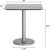 image:imageFlash Furniture Acadia 30x24 Round Indoor Outdoor Dark Brown Tabletop with 18 Round Silver Base Scratch Heat amp UV Resistant Seamless TopGuard HPL Top and EdgeGray Faux ConcreteSilver Base