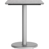 image:imageFlash Furniture Acadia 30x24 Round Indoor Outdoor Dark Brown Tabletop with 18 Round Silver Base Scratch Heat amp UV Resistant Seamless TopGuard HPL Top and EdgeGray Faux ConcreteSilver Base