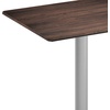 image:imageFlash Furniture Acadia 30x24 Round Indoor Outdoor Dark Brown Tabletop with 18 Round Silver Base Scratch Heat amp UV Resistant Seamless TopGuard HPL Top and EdgeDark BrownSilver Base