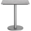 image:imageFlash Furniture Acadia 30x24 Round Indoor Outdoor Dark Brown Tabletop with 18 Round Silver Base Scratch Heat amp UV Resistant Seamless TopGuard HPL Top and EdgeGray Faux ConcreteSilver Base