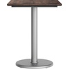 image:imageFlash Furniture Acadia 30x24 Round Indoor Outdoor Dark Brown Tabletop with 18 Round Silver Base Scratch Heat amp UV Resistant Seamless TopGuard HPL Top and EdgeDark BrownSilver Base
