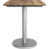 image:imageFlash Furniture Acadia 30x24 Round Indoor Outdoor Dark Brown Tabletop with 18 Round Silver Base Scratch Heat amp UV Resistant Seamless TopGuard HPL Top and EdgeNaturalSilver Base
