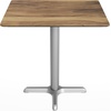 image:imageFlash Furniture Acadia 30x24 Round Indoor Outdoor Gray Faux Concrete Tabletop 22 x 22 Silver X Base Scratch Heat amp UV Resistant Seamless TopGuard Top and EdgeNaturalSilver Base