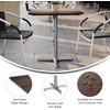 image:imageFlash Furniture Acadia 30x24 Round Indoor Outdoor Gray Faux Concrete Tabletop 22 x 22 Silver X Base Scratch Heat amp UV Resistant Seamless TopGuard Top and EdgeDark BrownSilver Base