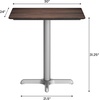 image:imageFlash Furniture Acadia 30x24 Round Indoor Outdoor Gray Faux Concrete Tabletop 22 x 22 Silver X Base Scratch Heat amp UV Resistant Seamless TopGuard Top and EdgeDark BrownSilver Base