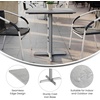 image:imageFlash Furniture Acadia 30x24 Round Indoor Outdoor Gray Faux Concrete Tabletop 22 x 22 Silver X Base Scratch Heat amp UV Resistant Seamless TopGuard Top and EdgeGray Faux ConcreteSilver Base