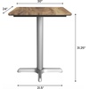 image:imageFlash Furniture Acadia 30x24 Round Indoor Outdoor Gray Faux Concrete Tabletop 22 x 22 Silver X Base Scratch Heat amp UV Resistant Seamless TopGuard Top and EdgeNaturalSilver Base