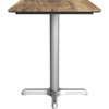 image:imageFlash Furniture Acadia 30x24 Round Indoor Outdoor Gray Faux Concrete Tabletop 22 x 22 Silver X Base Scratch Heat amp UV Resistant Seamless TopGuard Top and EdgeNaturalSilver Base